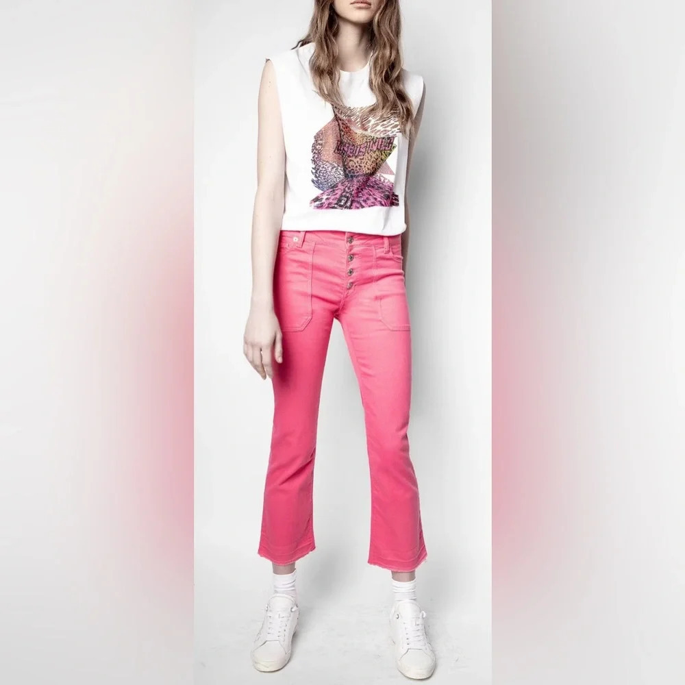 Zadig & Voltaire Pink Londa Denim Jeans